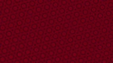 Simetrik altıgenler, yıldızlar ve kalp şekilleri, ritmik atımlar, yoğunluk değişimleri ve ince altın kıvılcımlar ile zarif kırmızı video deseni rafine hareket yaratıyor, kusursuz döngü. Yüksek kalite 4k