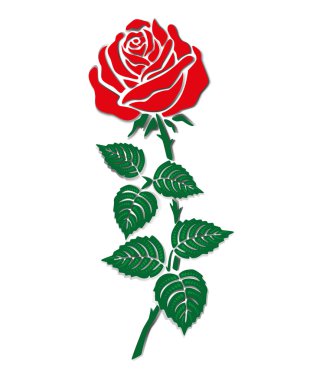 Gül gölge, levha, kartpostal için şablon