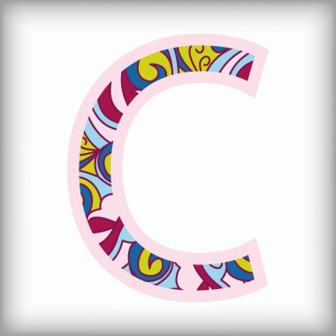 Alfabe, renkli harfler. sermaye eğitimi, çocuk. 