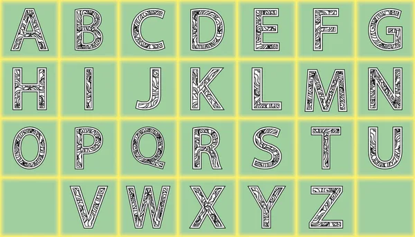 Alfabet sæt af farverige bogstaver. Uddannelse, børn – Stock-vektor
