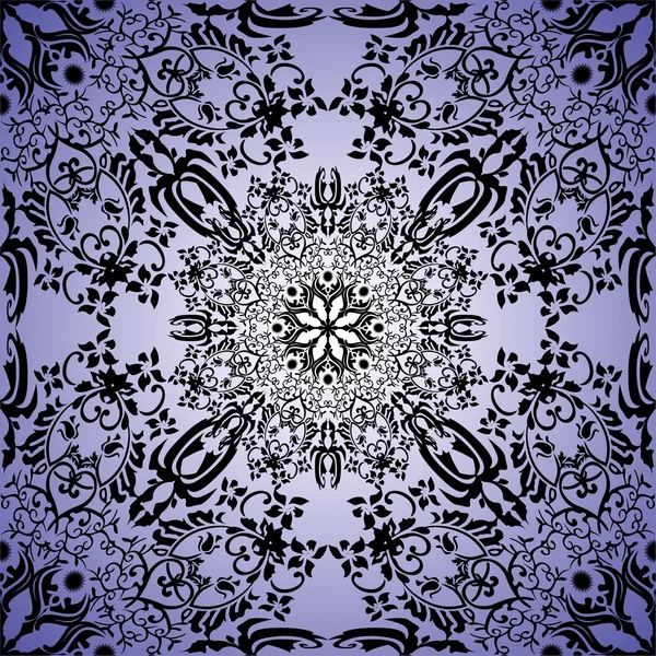 Mandala pintura, flor abstrata, ilustração, padrão. Islâmico, árabe, indiano. Padrão vintage ornamento decorativo artesanal. Elemento de design vetorial real —  Vetores de Stock