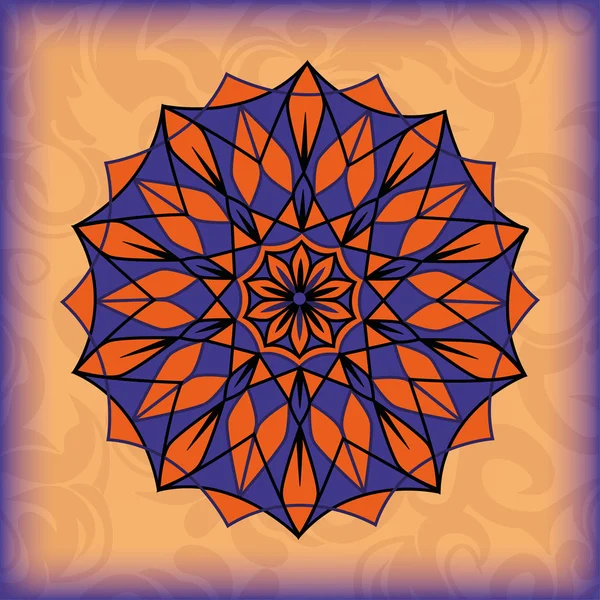 Mandala. Stammesmuster. Ethnie, Stoff, Motive. Vektor, abstraktes Blumen-Mandala. dekorative Elemente für das Design. kann zum Dekorieren von Taschen, Kleidung, Webseiten, Umschlägen, Postkarten verwendet werden — Stockvektor