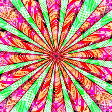 Soyut arkaplan. Örtü ve kumaş için çok uygun. Retro tarzı renkli ışık arkada eşit olarak yayılır. Tasarım için vektör illüstrasyonu. EPS 10