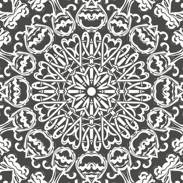 Motif Floral Sans Couture Motif Colorant Mandala Dessiné Avec Stylo — Image vectorielle