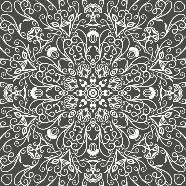 Motif Floral Sans Couture Motif Colorant Mandala Dessiné Avec Stylo — Image vectorielle