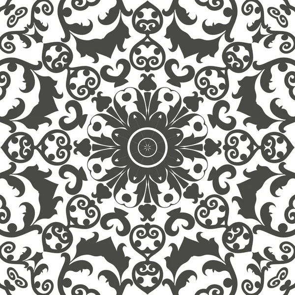 Motif Floral Sans Couture Motif Colorant Mandala Dessiné Avec Stylo — Image vectorielle