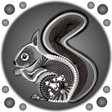 Hayvan, sincap süsleme, dövme,