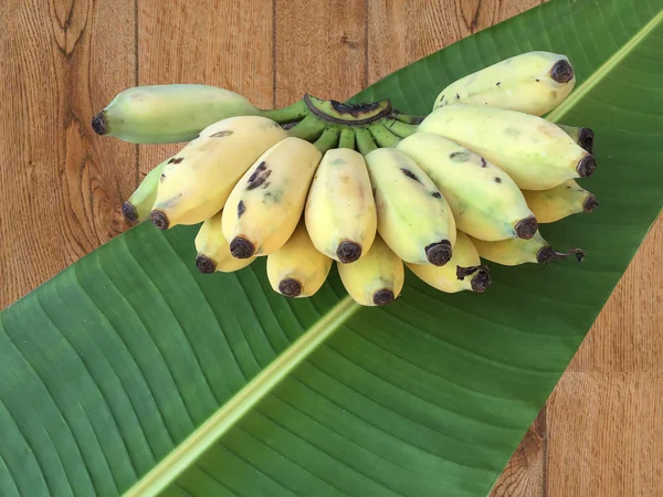 Cultivated Banana, Thai Banana and green banana leaf