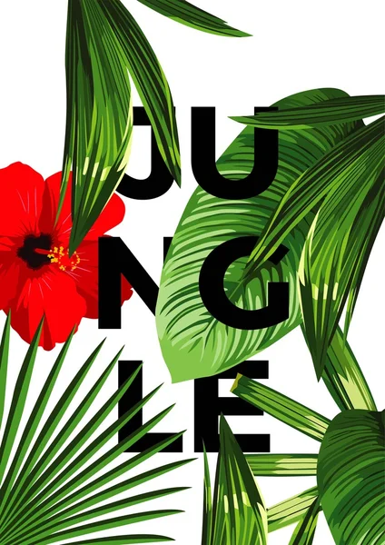 Jungle affisch banner — Stock vektor