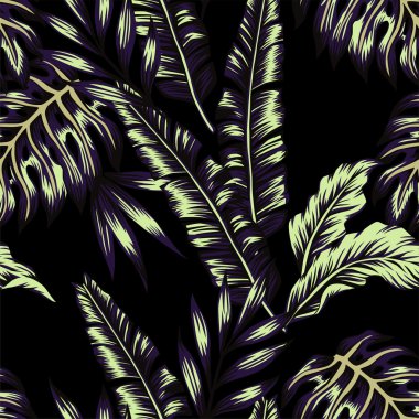 tropik bitkiler trendy sorunsuz arka plan