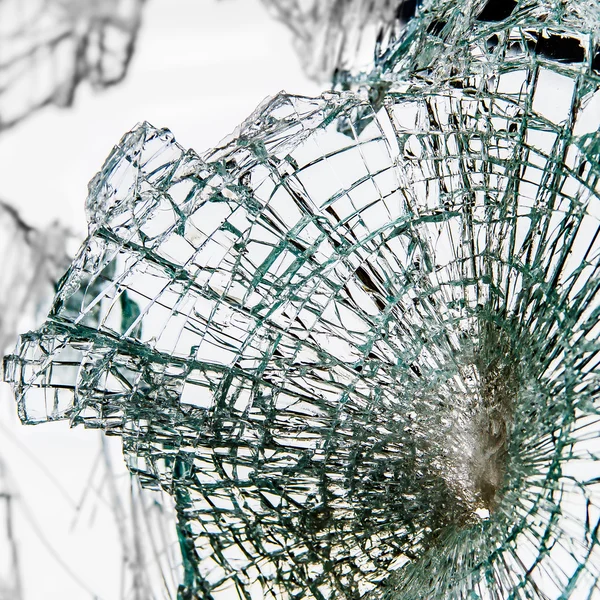 Broken glass pane — Stock Photo, Image