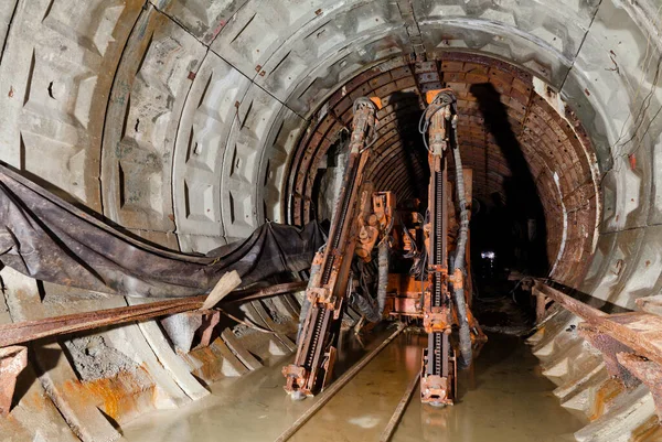 Construction Tunnel Métro Construction Une Ligne Métro Profonde Ancienne Mine Images De Stock Libres De Droits