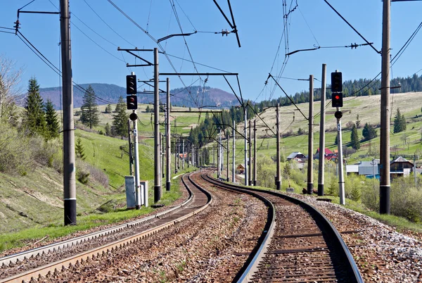 Eisenbahn in den Karpaten — Stockfoto