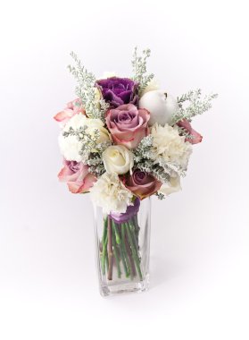 Flower bouquet on white background