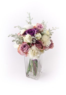 Flower bouquet on white background