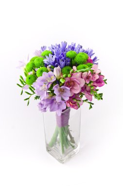 Flower bouquet on white background