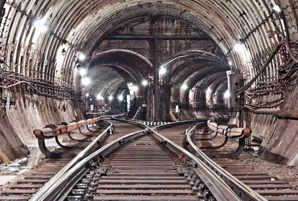 Subway tunnel. Kiev, Ukraine. Kyiv, Ukraine — Stock Photo, Image