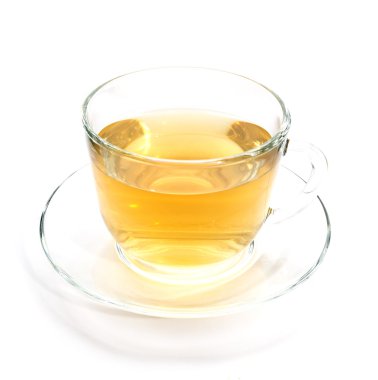 Yeşil ya da papatya çayı fincan