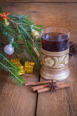 Noel ve yılbaşı dekorasyon, çay bardak altlığı ile