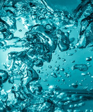 Kaynamış su kabarcıkları arka plan ile