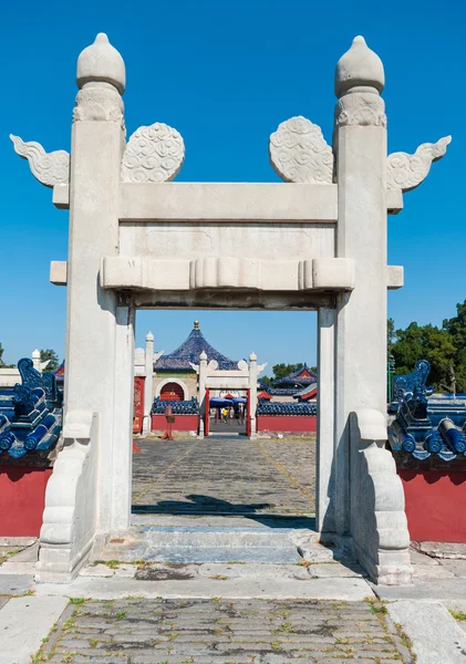 Lingxing Portão do monte circular Altar no complexo o Templo do Céu em Pequim, China — Fotografia de Stock