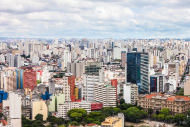 Şehir Sao Paulo, Brezilya, Güney Amerika'nın havadan görünümü