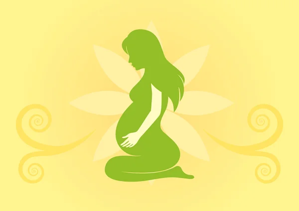 Vecteur femme enceinte saine — Image vectorielle