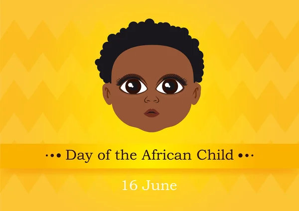 Día del Niño Africano vector — Archivo Imágenes Vectoriales