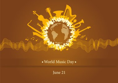 Dünya müzik günü vektör