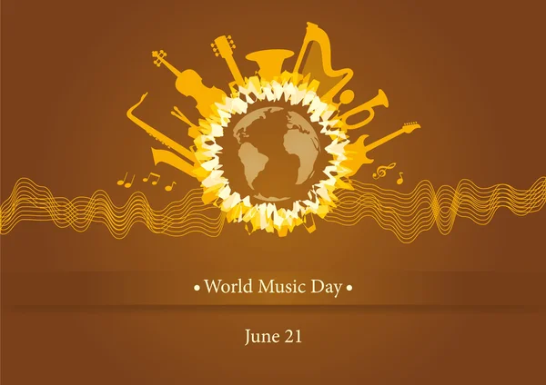 Día Mundial de la música vector — Archivo Imágenes Vectoriales