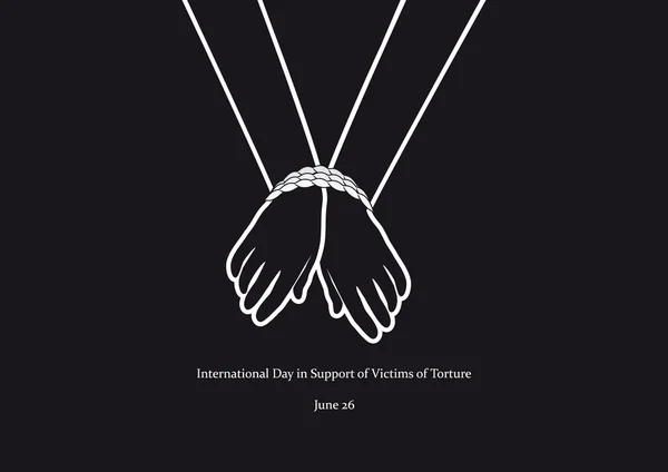 Міжнародний день на підтримку жертв катувань вектор — стоковий вектор
