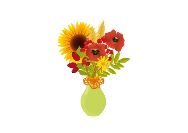 Bouquet de vecteur de fleurs sauvages — Image vectorielle