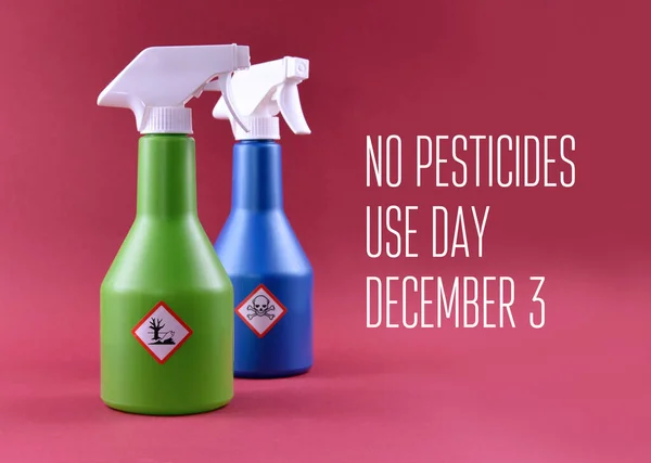 Pesticides Use Day Stock Images Botella Plástico Con Símbolo Árbol —  Fotos de Stock