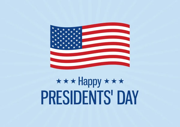 Happy Presidents Day Plakát Americkým Vlajkovým Vektorem Vektor Americkou Vlajkou — Stockový vektor