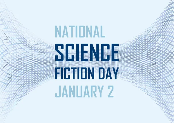 National Science Fiction Day Vektor Blauer Abstrakter Vektorhintergrund Poster Zum — Stockvektor