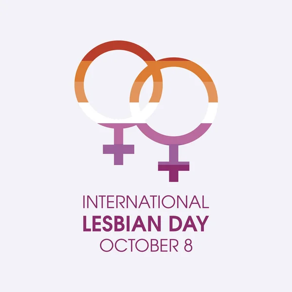 International Lesbian Day Vector Female Gender Symbol Icon Vector Lesbian — Stockový vektor