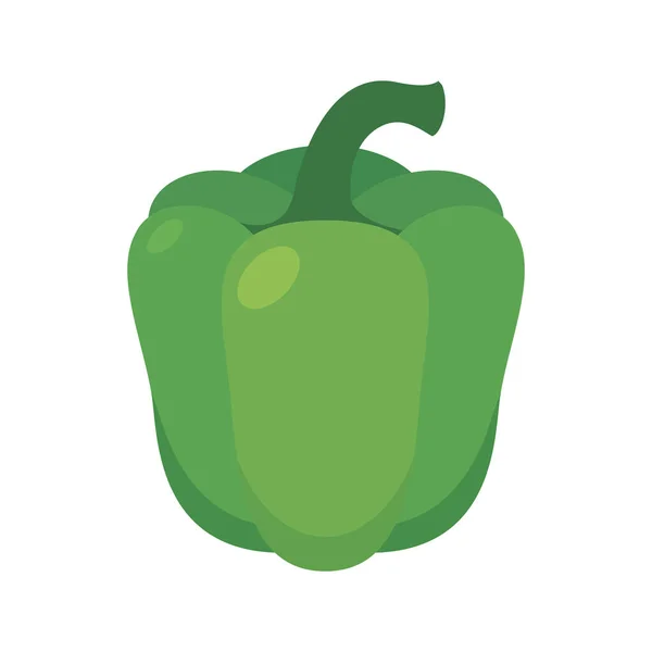 Large Green Bell Pepper Icon Vector Fresh Green Pepper Icon — Stock Vector