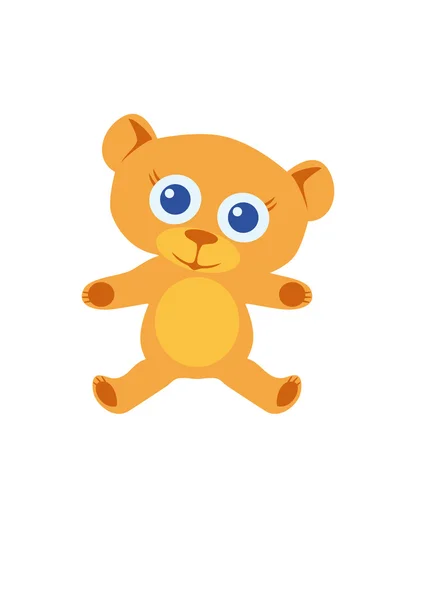 Teddy bear rajzfilmfigura — Stock Vector