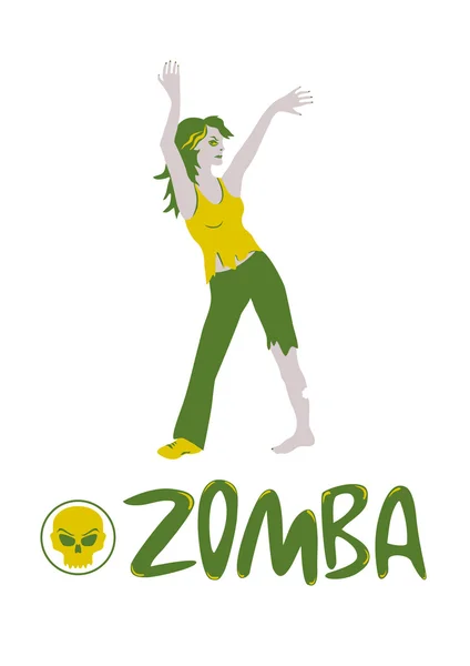 Zomba - ölüler için egzersizler — Stok Vektör