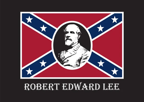 General robert lee edward —  Vetores de Stock