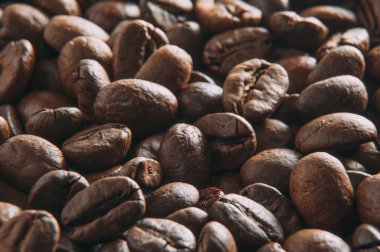 Kahve çekirdekleri makro.