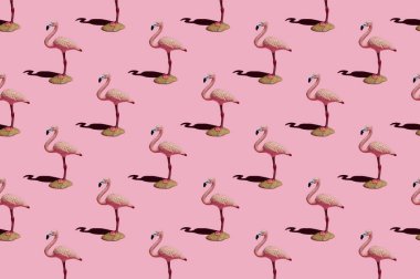 Sarı arka plandaki vinil plakların kalıpları. Asgari trend bileşimi