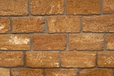 duvar büyük kireçtaşı bloklarla