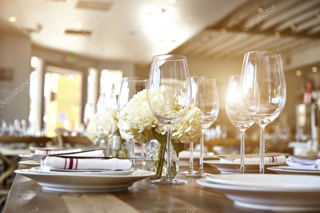 Beautiful table set for some festive event, party