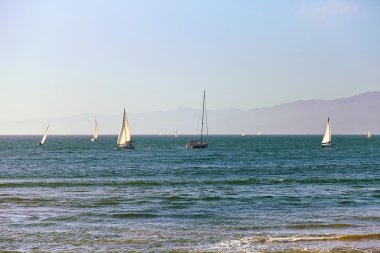 Marina Del Rey California başa Yelkenliler