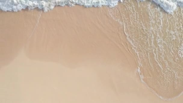 Vue aérienne d'en haut vers le bas Plan du drone. Belle plage tropicale mer avec sable blanc. Vue de dessus. Plage vide et propre en saison estivale sur l'île d'Oahu Hawaii.