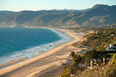 Güzel manzara noktası Dume Beach Malibu üzerinde