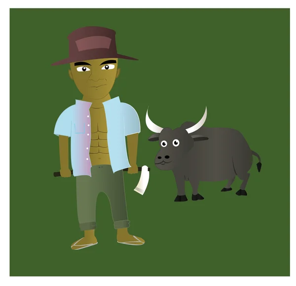çiftçi ve buffalo