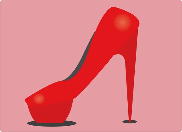 The red high heel — Stock Vector