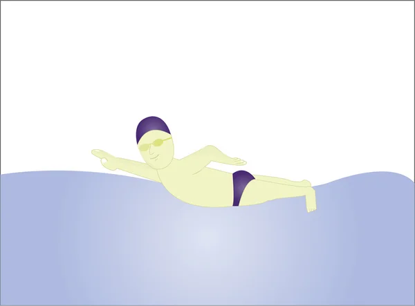 The male swimmer — Stock Vector